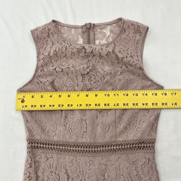 Lulus Mermaid Maxi Dress Womens Small Mauve Pink Lace Maxi Sleeveless Gown - Picture 8 of 11